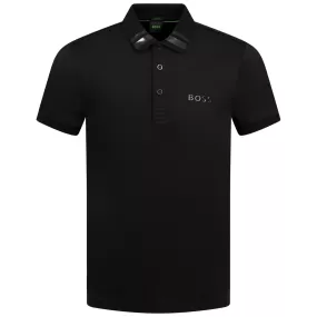 Paule Mirror Cotton Jersey Slim Fit Polo Black - W23