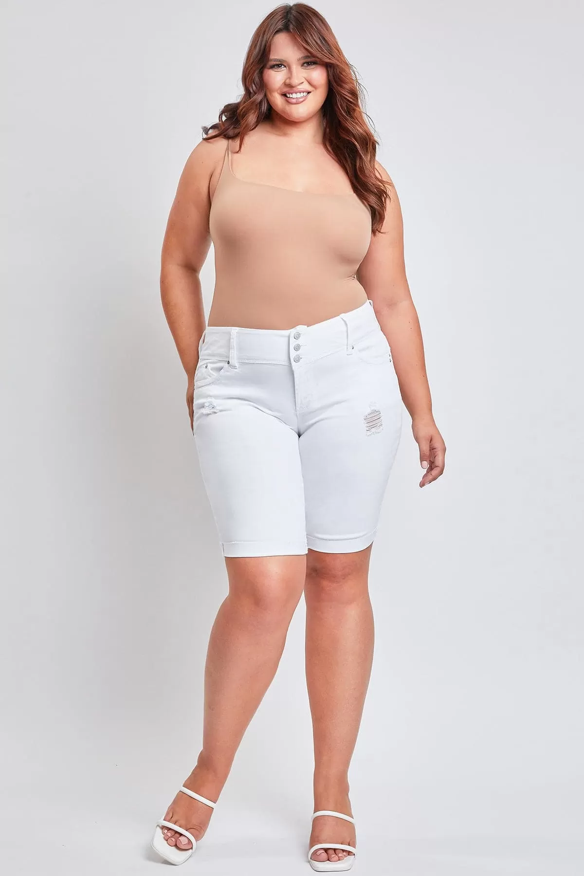 Plus Size Women's WannaBettaButt Cuffed Bermuda Shorts