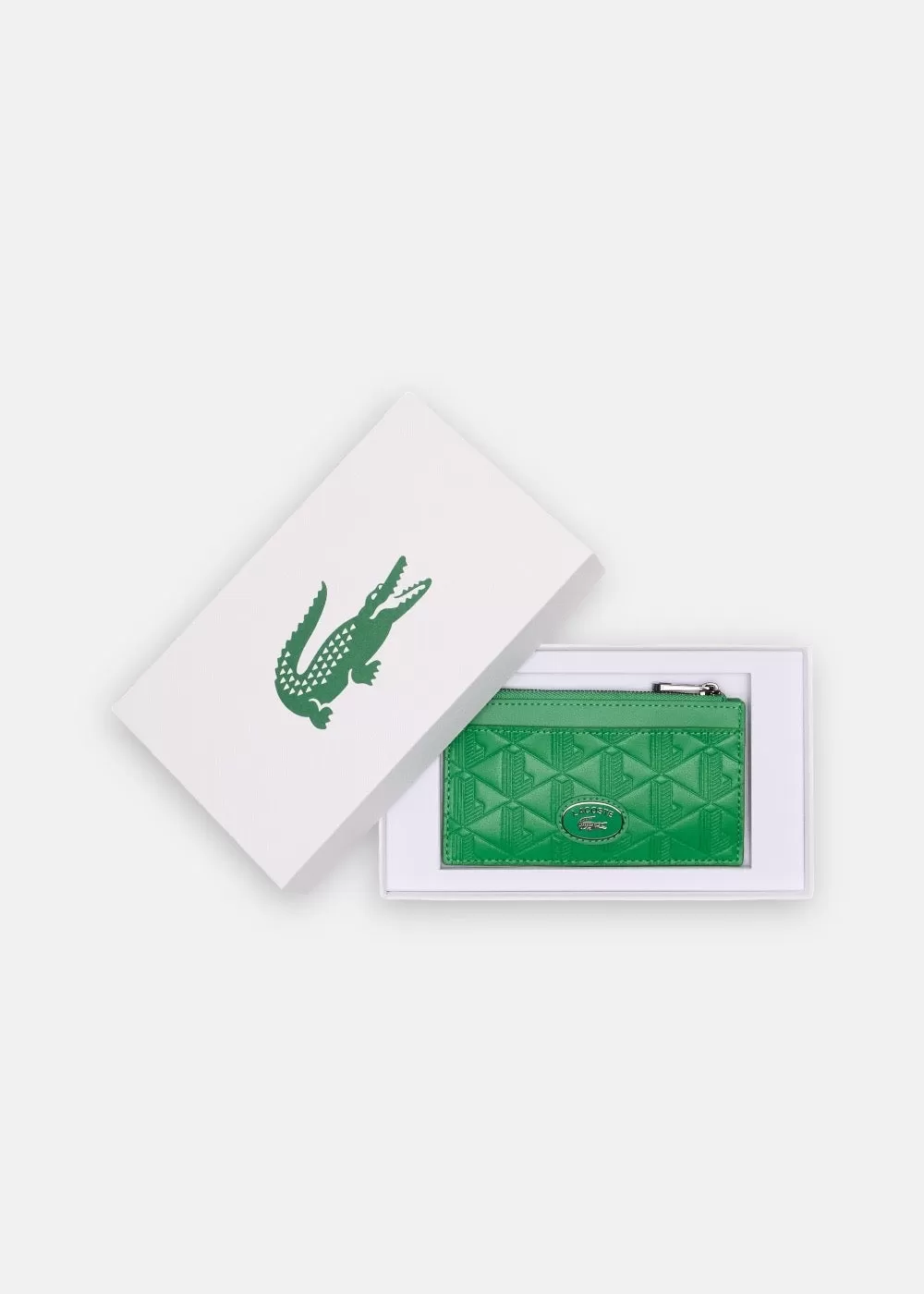 Porte-cartes Lacoste Monogramme protection RFID vert