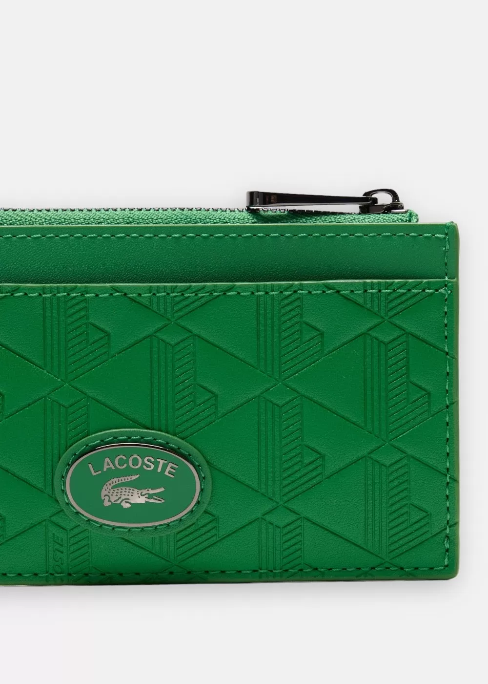 Porte-cartes Lacoste Monogramme protection RFID vert