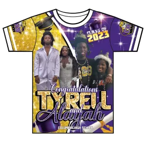 "Alayah and Tyrell" Custom Designed Graduation 3D shirt