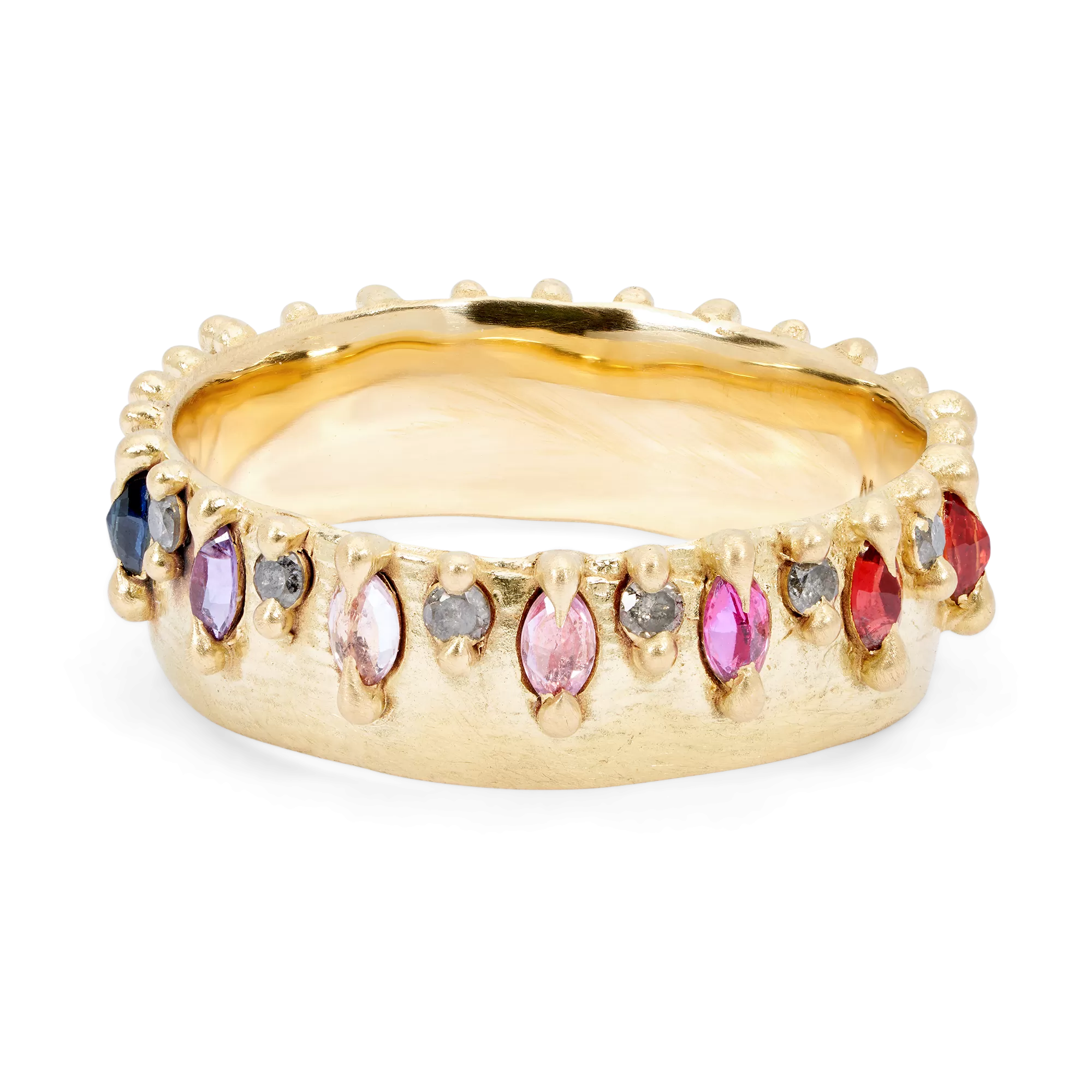 Rainbow Noelle Ring with Diamonds - Made to Order