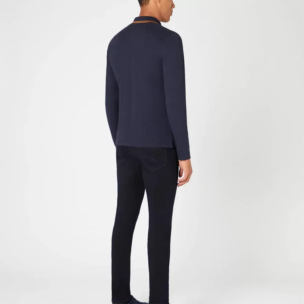 Remus Uomo Long Sleeve Polo | Navy