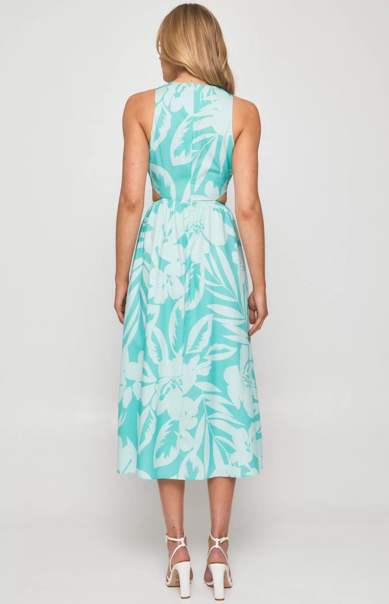 Resort Midi  Dress - Mint Print