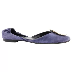 Roger Vivier Blue Suede Leather Chips Flat Shoes - 38