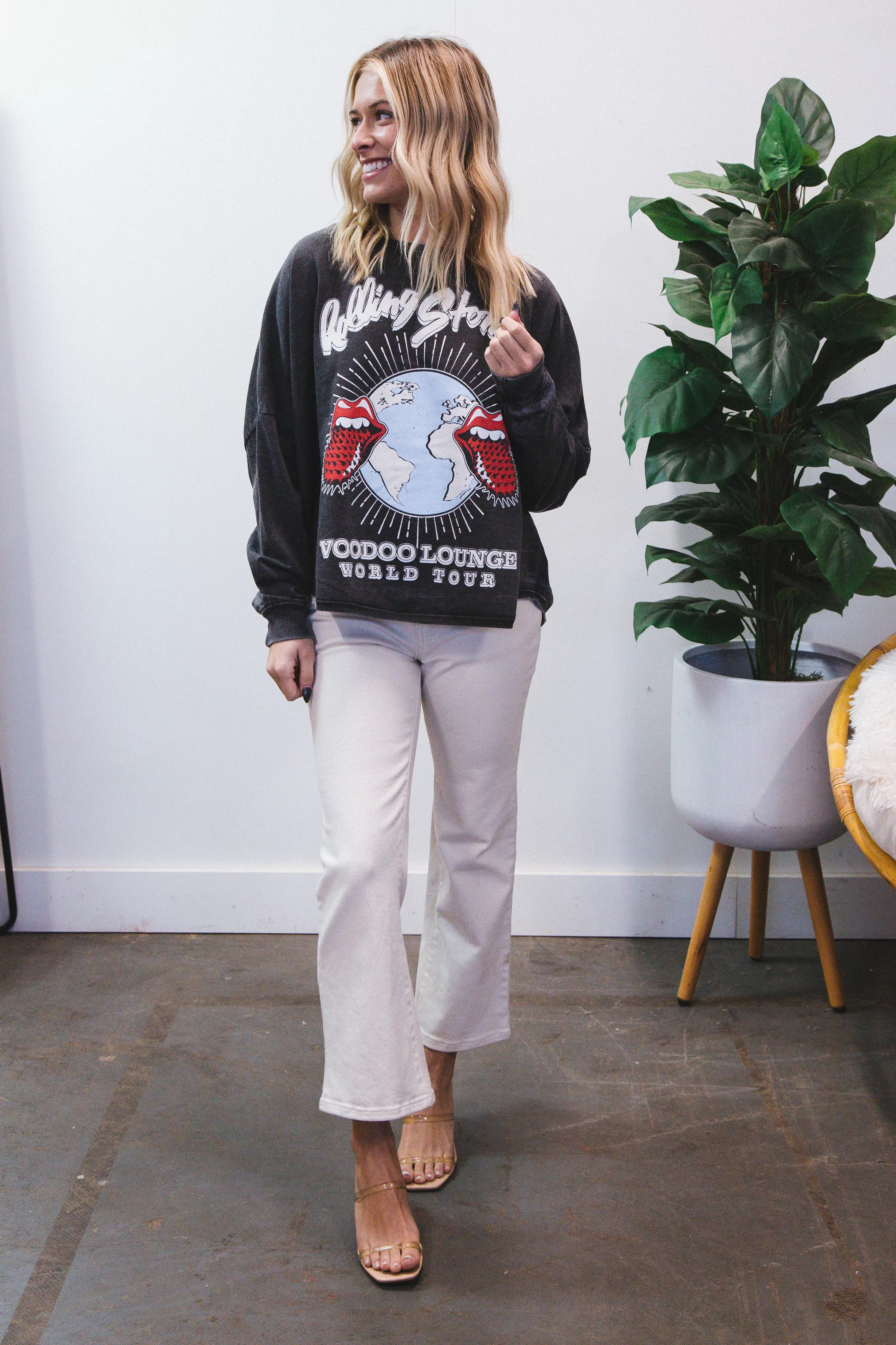 Rolling Stones Sweatshirt, Vintage Black | Recycled Karma