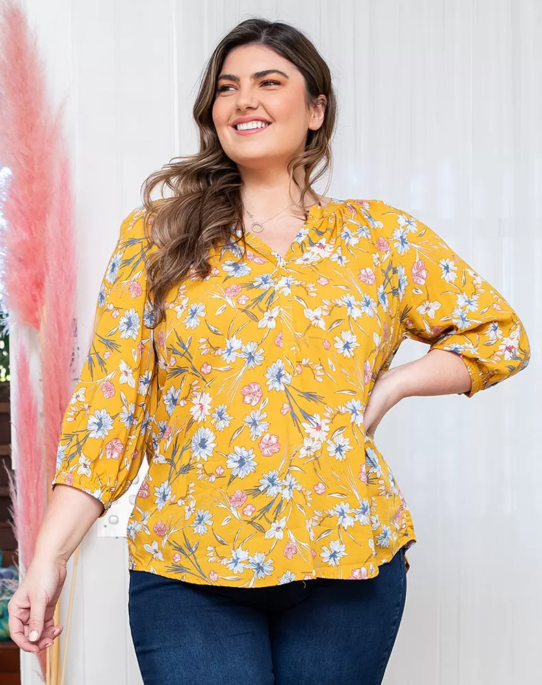 ROSIE top - mustard