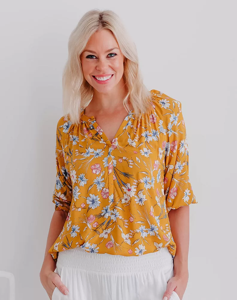 ROSIE top - mustard