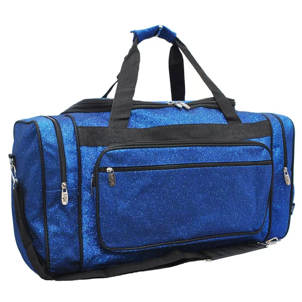 Royal Blue Glitter NGIL Canvas 23 Duffle Bag