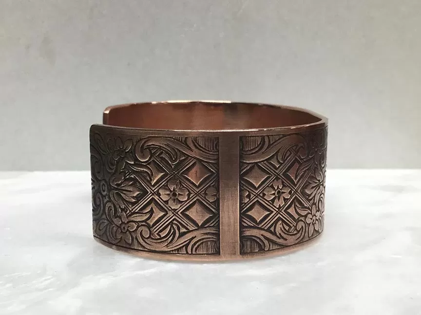 Segmented Copper Cuff Bracelet