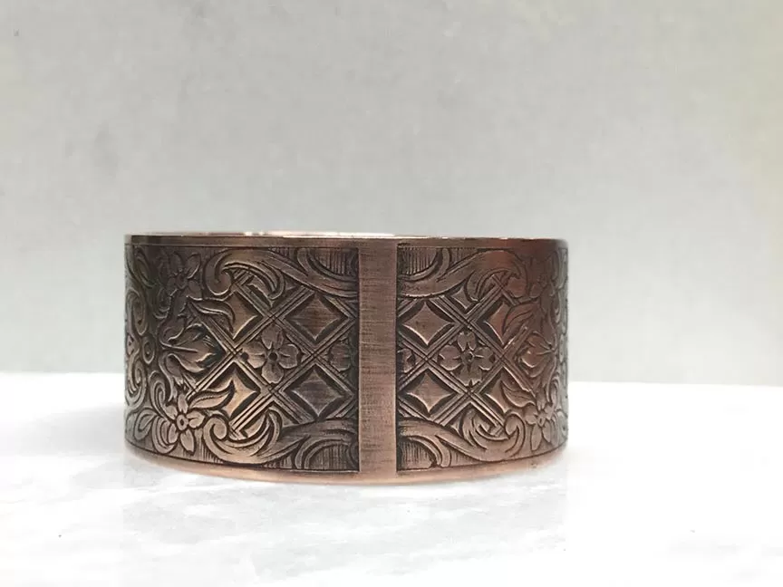 Segmented Copper Cuff Bracelet