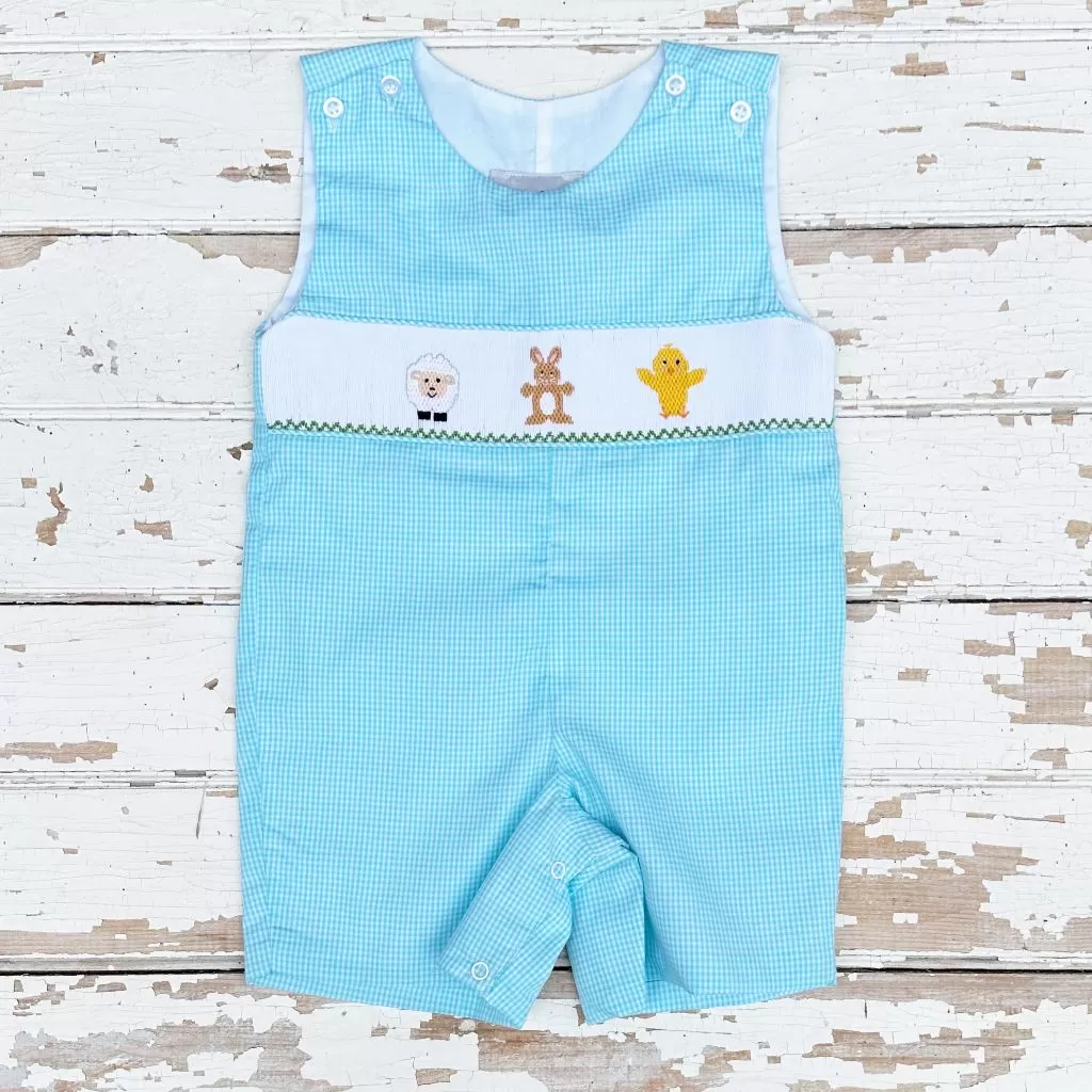 Smocked Easter Friends Shortall / Jon Jon