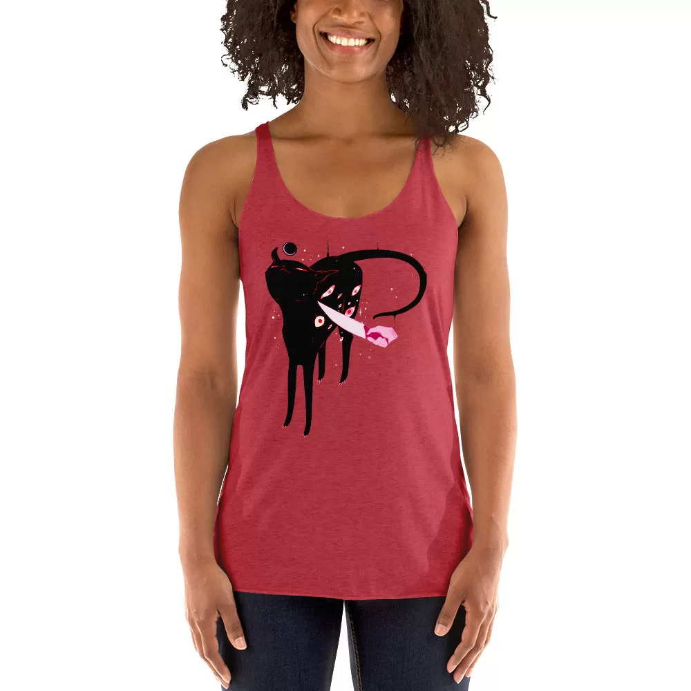 Smug Cat, Racerback Tank Top