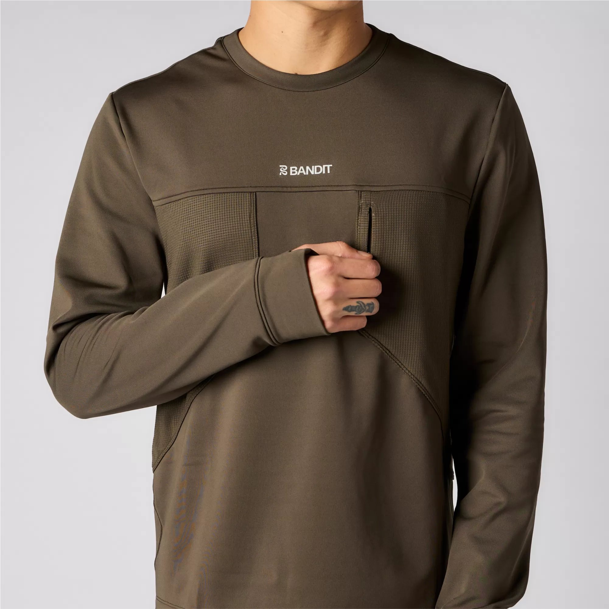 SoftSpeed™ Max Stash Pocket Crew - Unisex, Olive