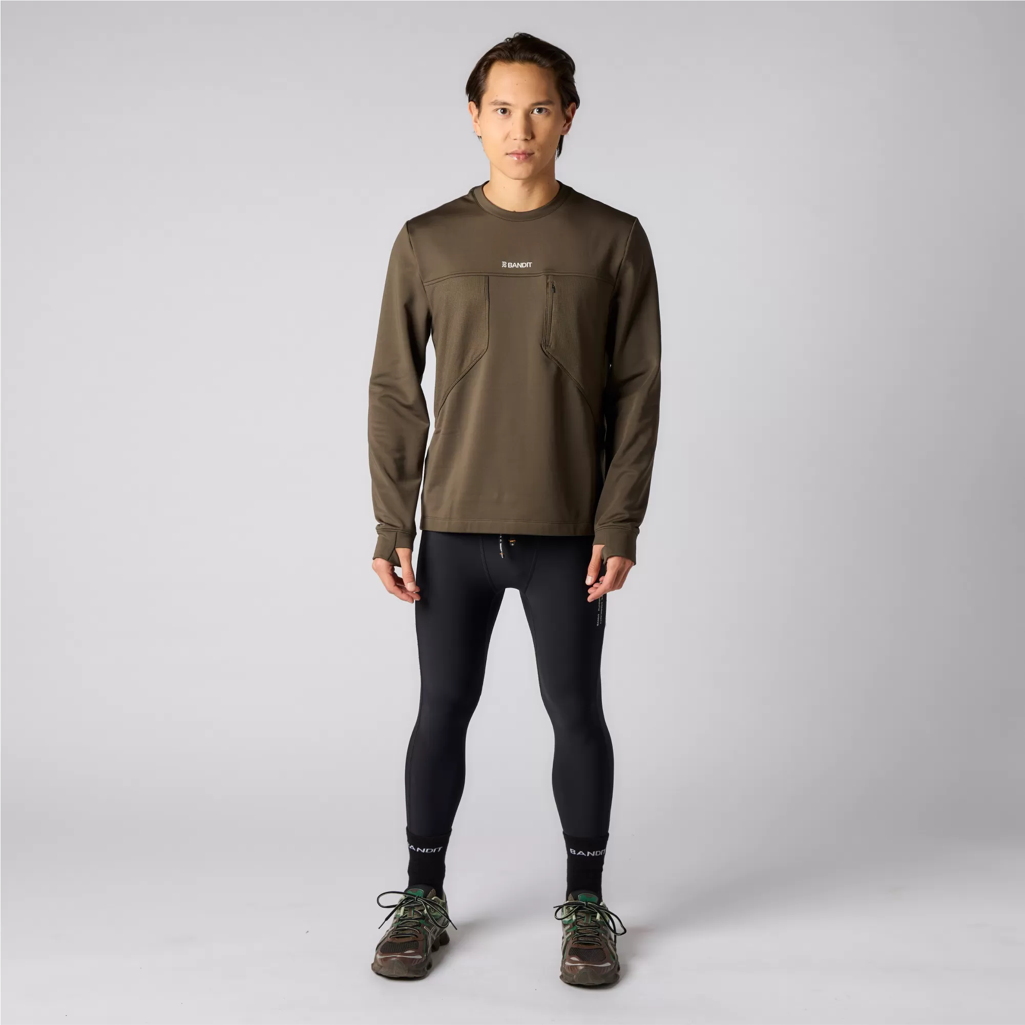 SoftSpeed™ Max Stash Pocket Crew - Unisex, Olive