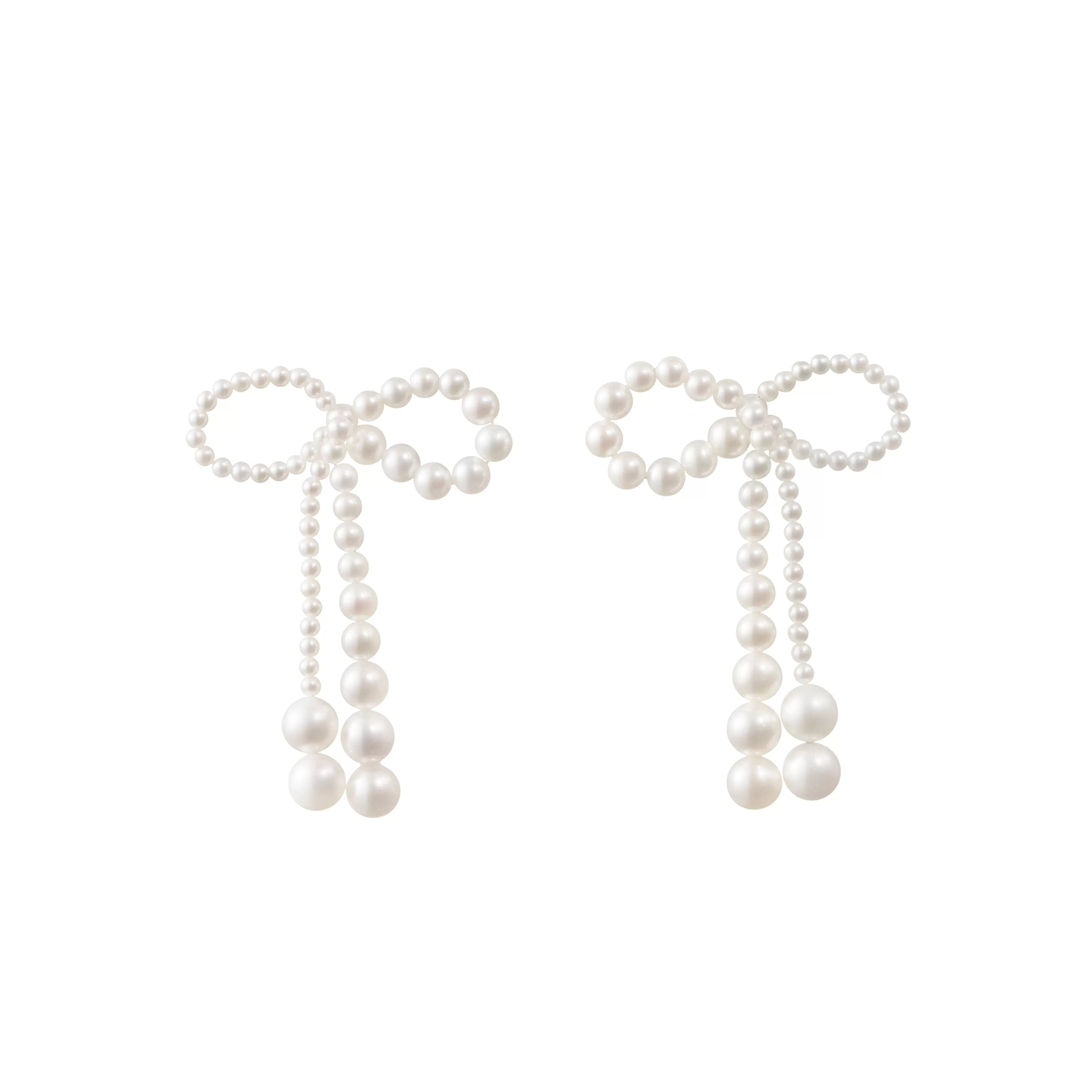 Sophie Bille Brahe - Grande Rosette de Perles - Drop Earrings with Pearls, Yellow Gold