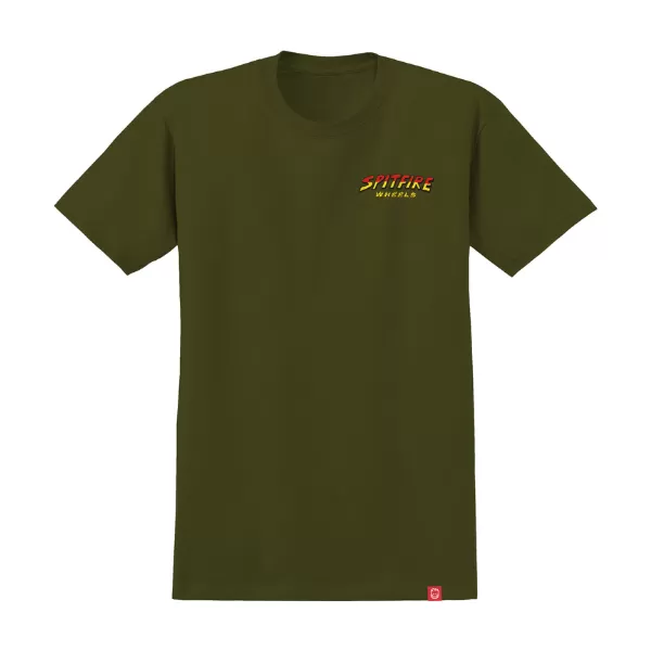 Spitfire Hell Hounds II T-Shirt - Military Green/Multi