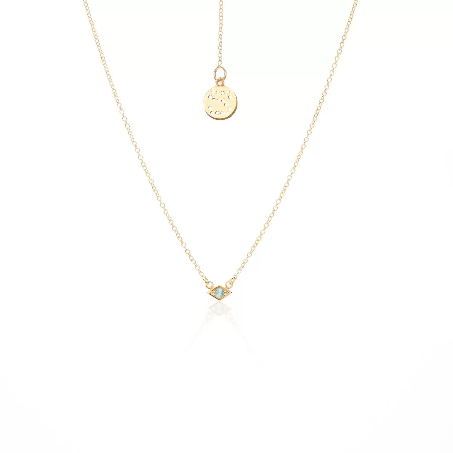 Superfine / Necklace / Keepsake / Blue Topaz   Gold