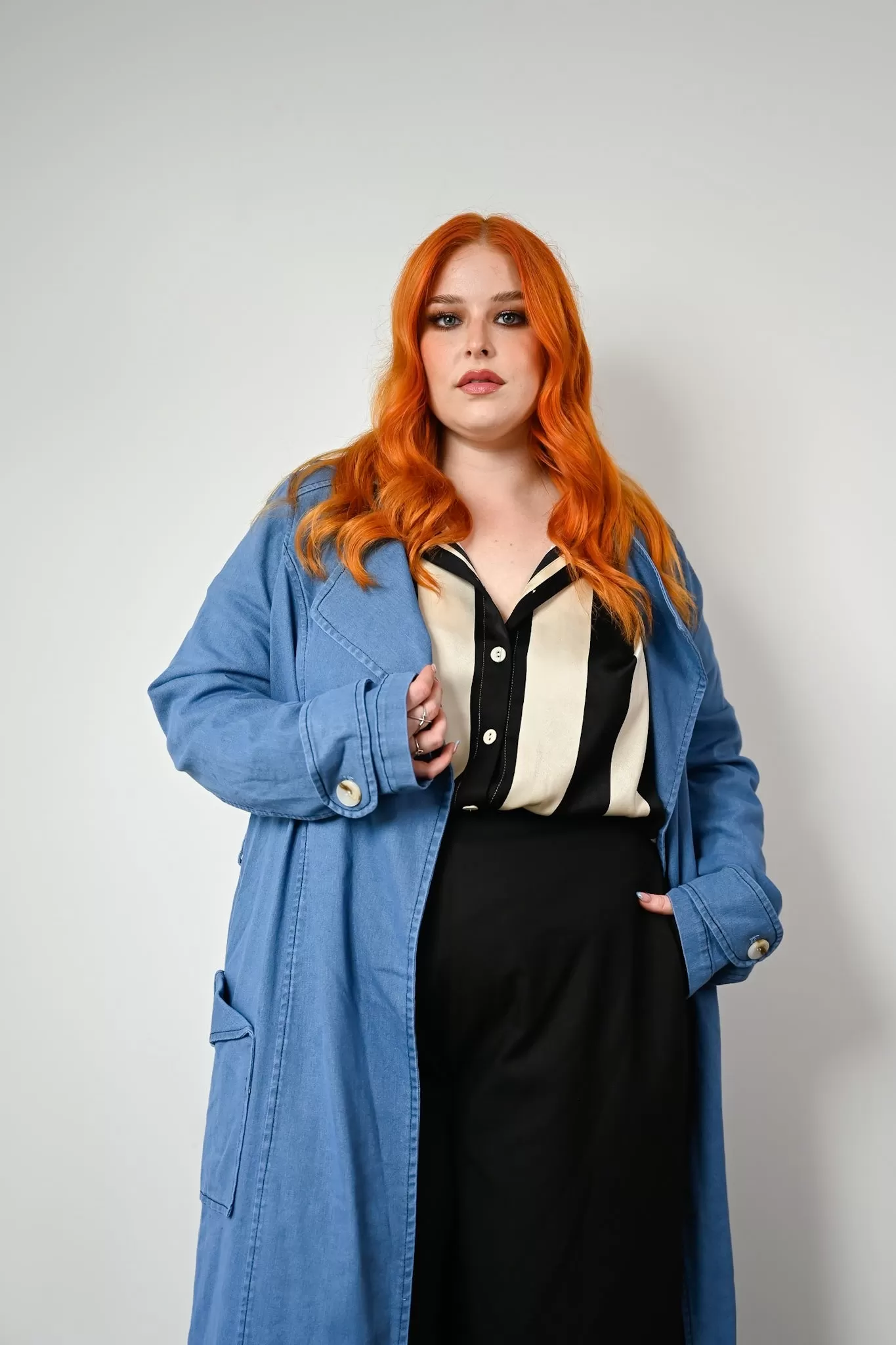 Sydney Denim trench - light blue - PRE ORDER