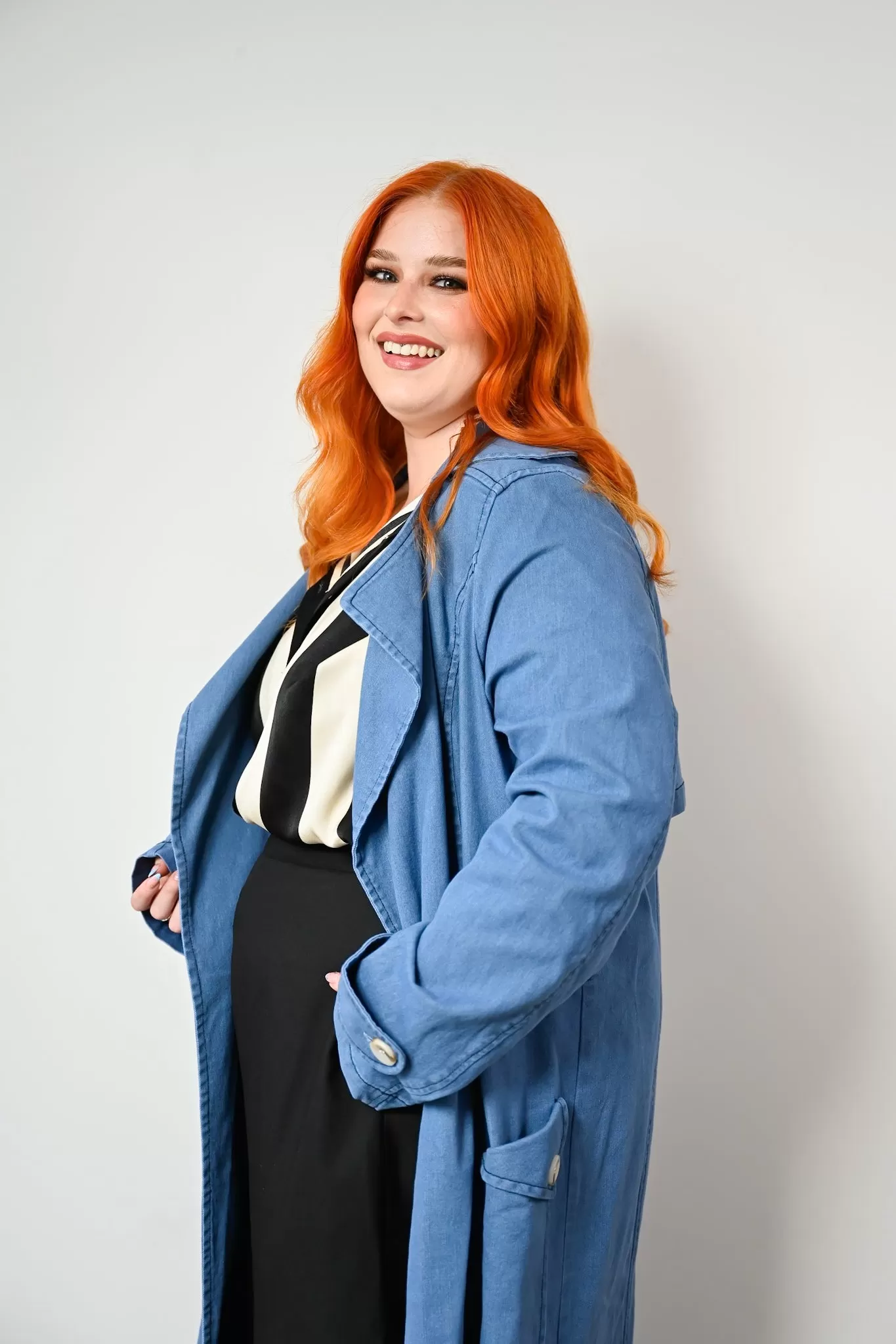 Sydney Denim trench - light blue - PRE ORDER