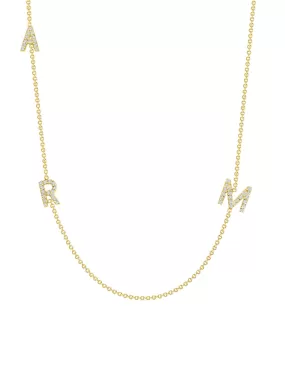 The Diamond Initial Necklace - 3 Letter