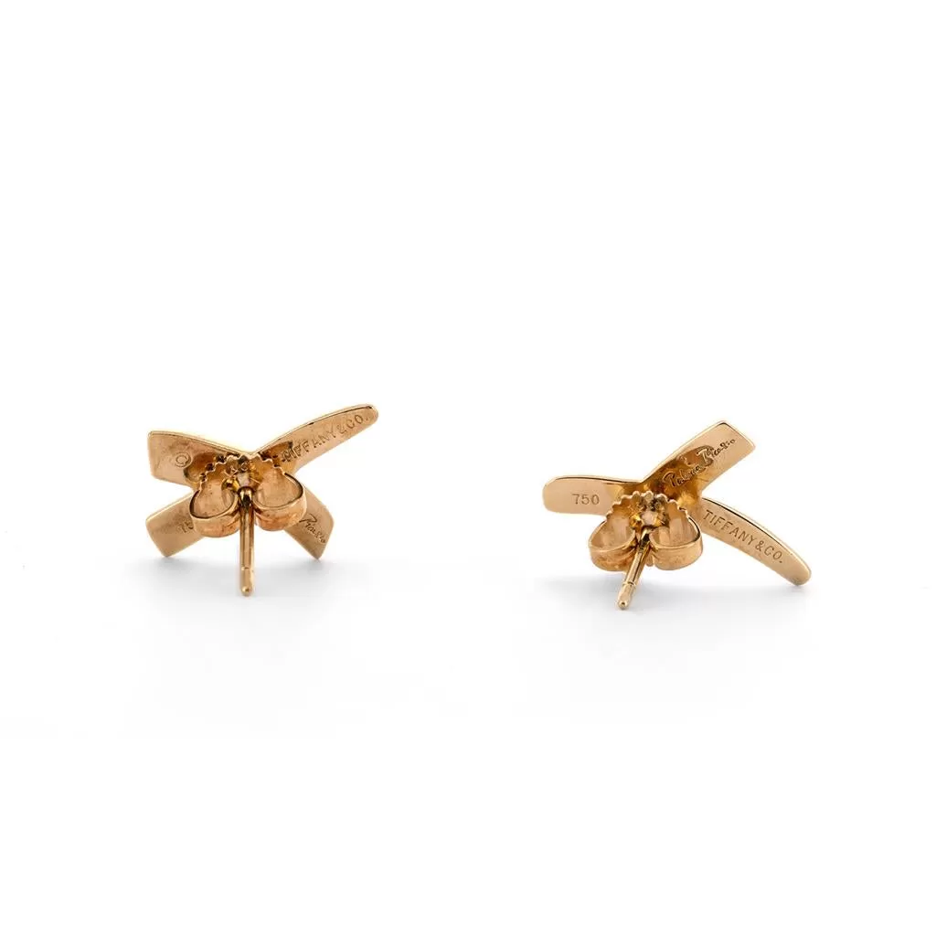 Tiffany & Co. Picasso Graffiti 'X' Studs - Yellow Gold