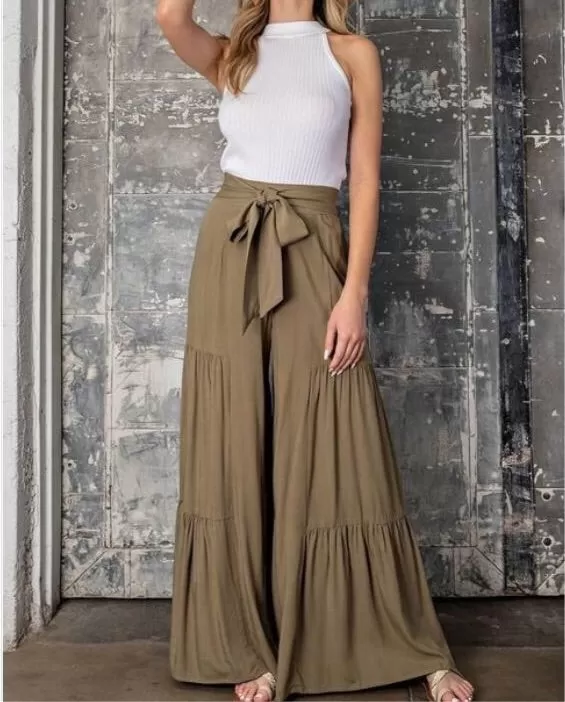 TWIN RELAXED FIT HIGH WAIST PANTS