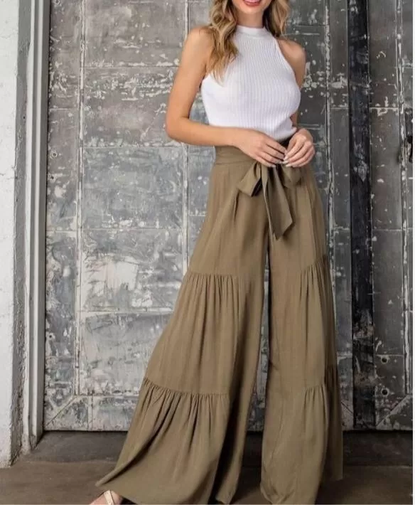 TWIN RELAXED FIT HIGH WAIST PANTS