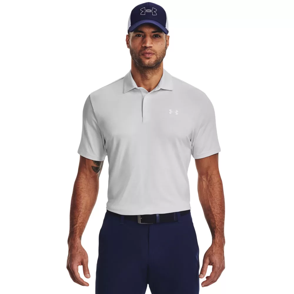 'Under Armour' Men's Playoff 3.0 Stripe Polo - White / Halo Gray