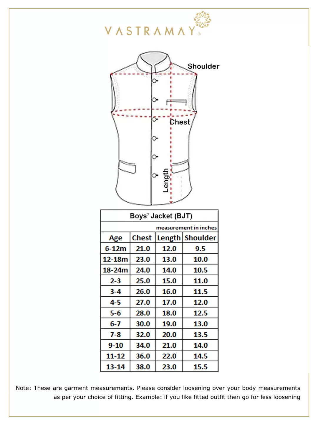 VASTRAMAY Boy's Digital Foil Printed Cream Nehru Jacket