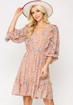 Veda Floral Chiffon Dress