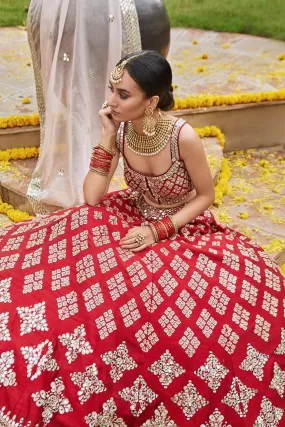 Vermilion Lehenga Set