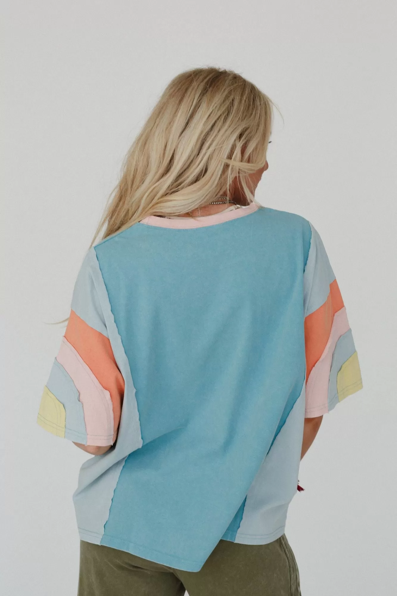 Way Back Color Block Top - Blue