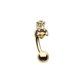 WildKlass Jewelry Buzz Off Bumble Bee Curved Barbell Eyebrow Ring