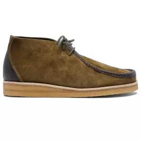 Yogi Torres Tumbled & Reverse Leather Crepe Sole Chukka Boot - Olive