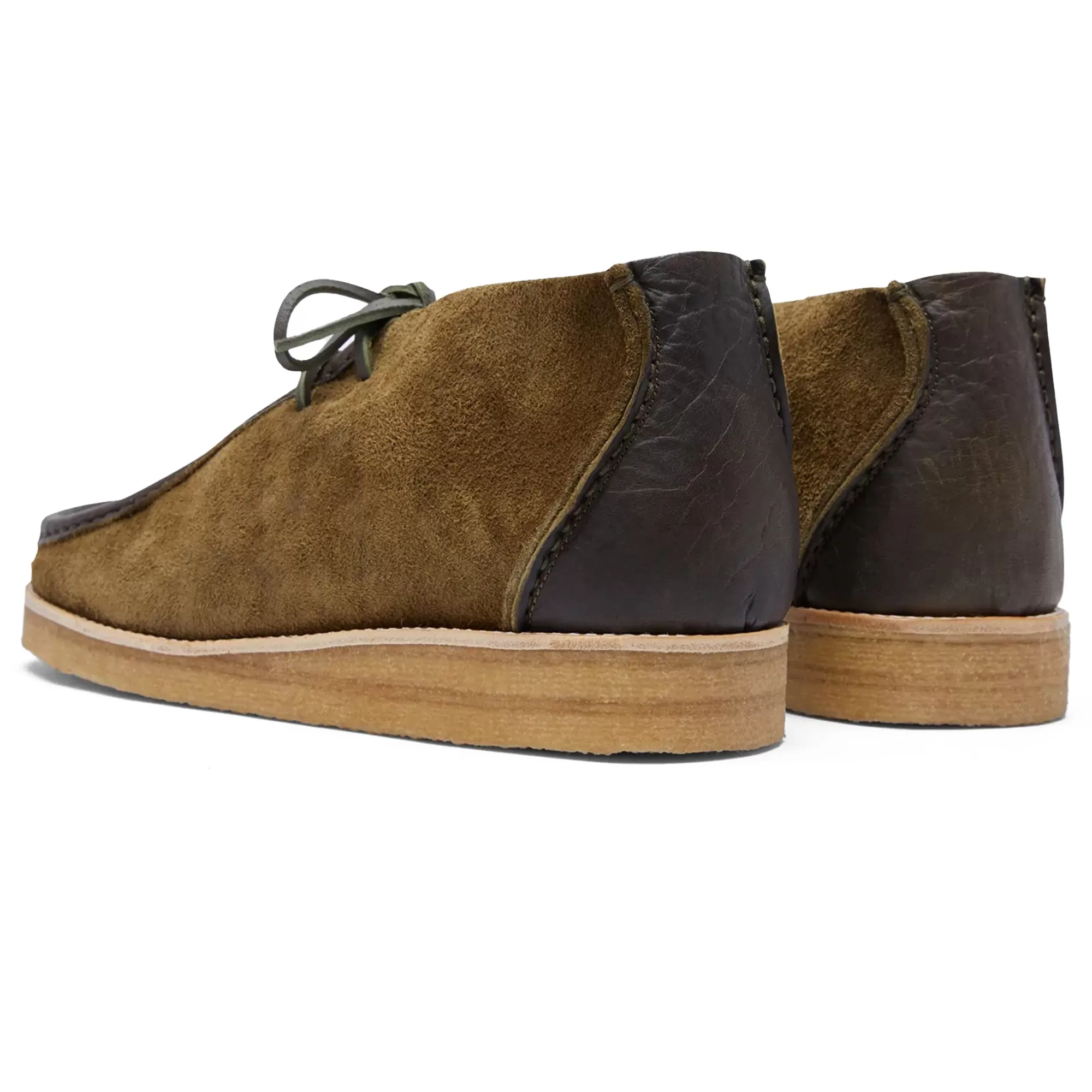 Yogi Torres Tumbled & Reverse Leather Crepe Sole Chukka Boot - Olive