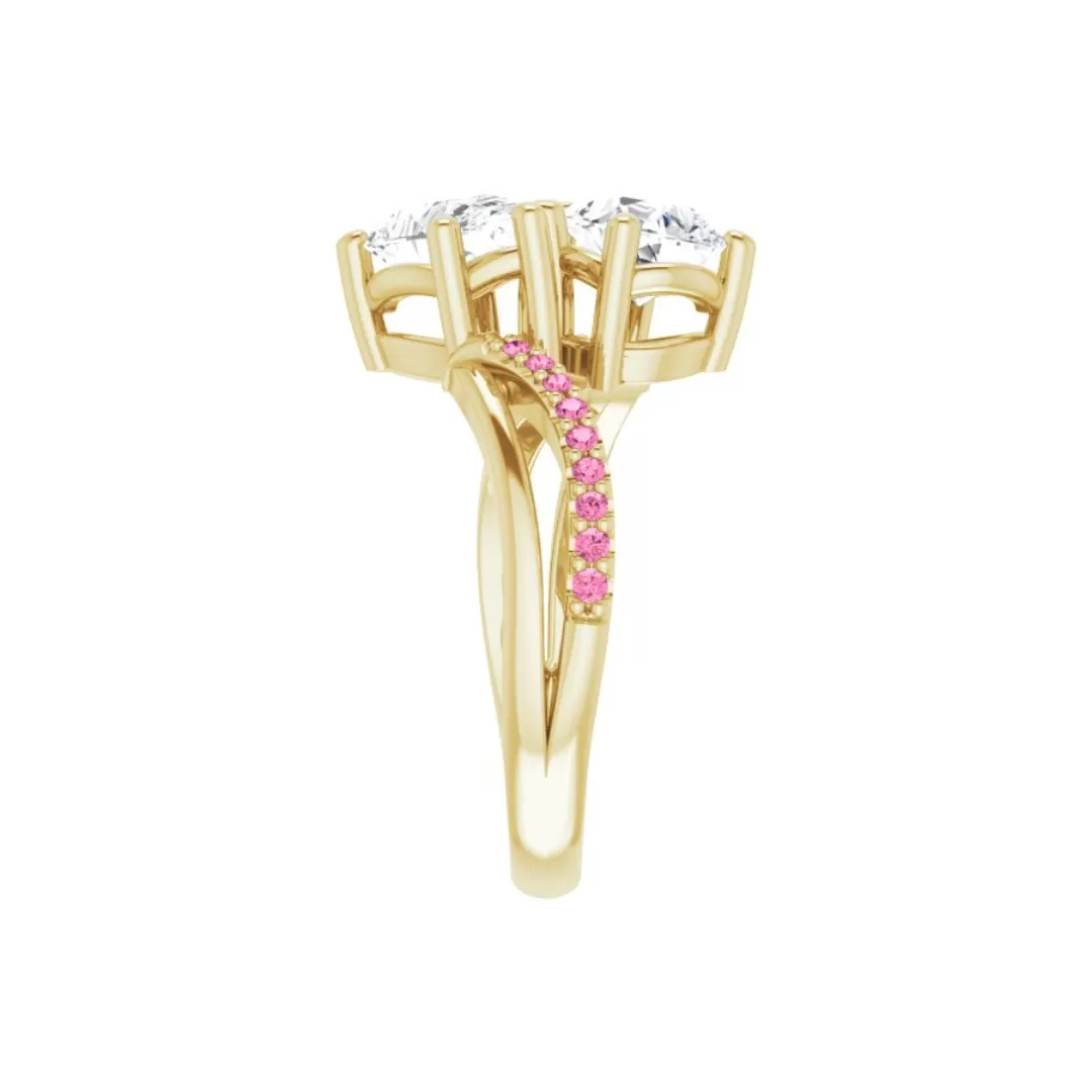 ZENDAYA DIAMOND PINK TOURMALINE RING